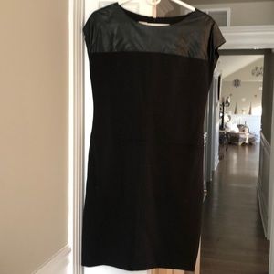 Black with leather dress